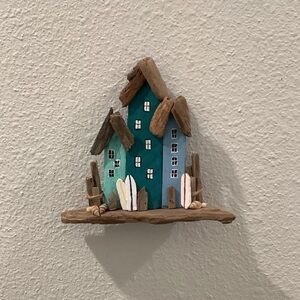 Driftwood Art, Driftwood Beach Houses, Coastal Decor, Driftwood Wall Art